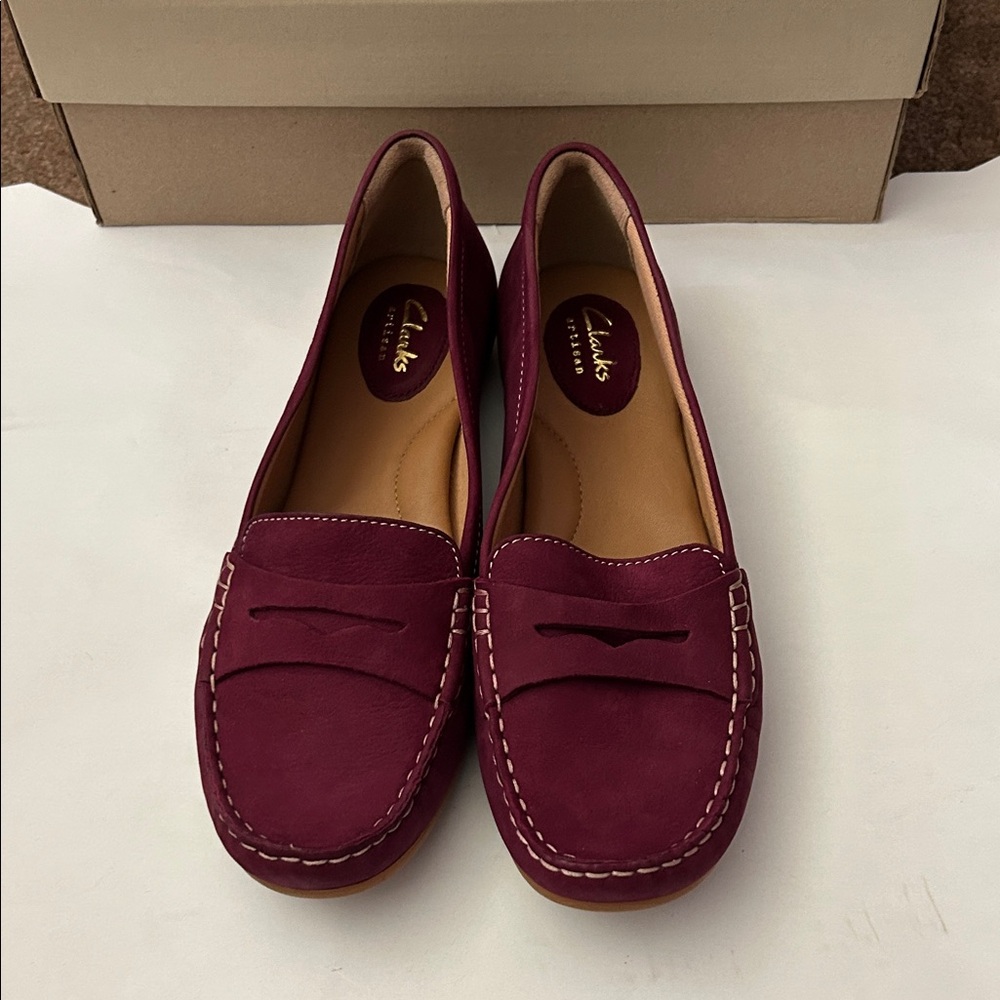 Clarks Women's Deep Red Loafers